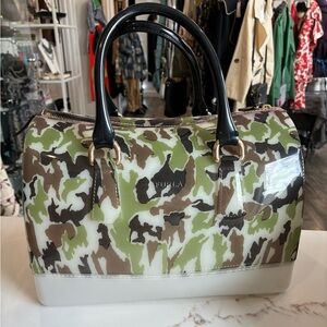 FURLA camo jelly bowler bag